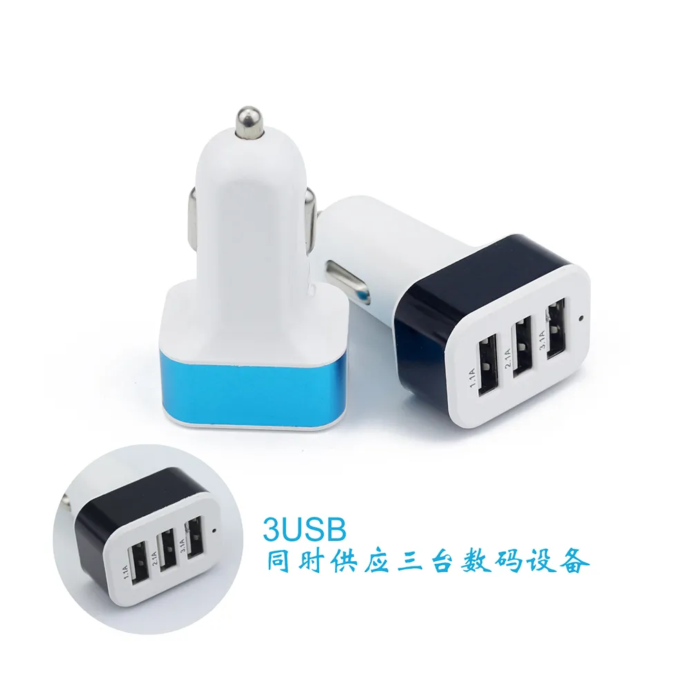 ALUMINUM CAR CHARGER (3USB)
