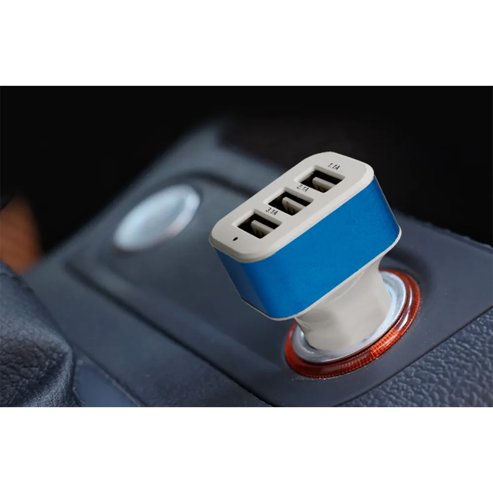ALUMINUM CAR CHARGER (3USB)