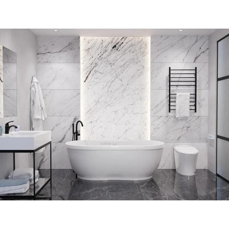 ANZZI Lori 71 in. Whirlpool and Air Bath Tub in White