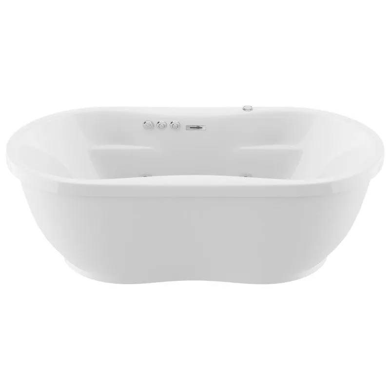 ANZZI Lori 71 in. Whirlpool and Air Bath Tub in White