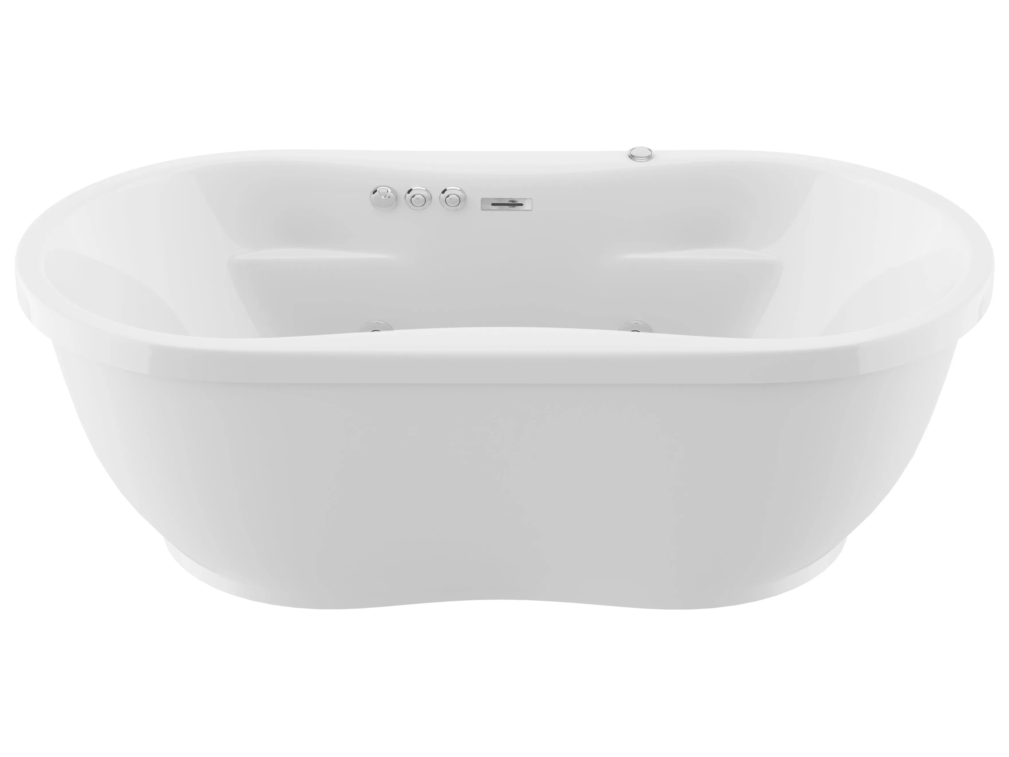 ANZZI Lori 71 in. Whirlpool and Air Bath Tub in White