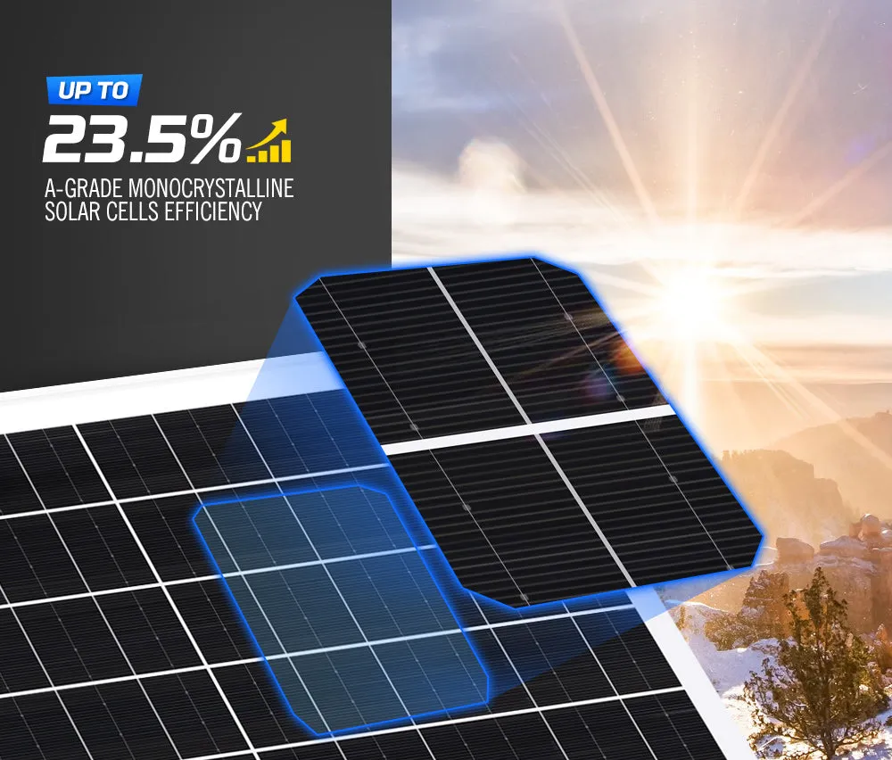 Atem Power 60W Solar Panel 12V Mono Generator Fixed    Solar Mounting Brackets
