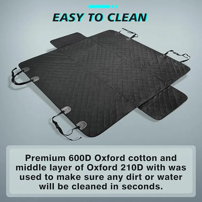 BestEvMod Compatible with Rivian R1S R1T Pet Dog Seat Cover Accessories, Large Heavy Duty Dog Back Seat Cover Protector Compatible with Rivian R1T & Rivian R1S 2022-2024 Accessories