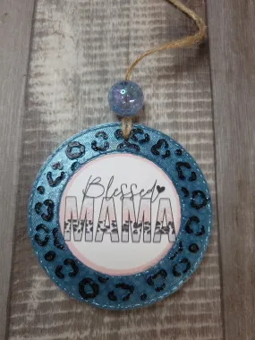Blessed Mama leopard circle freshie