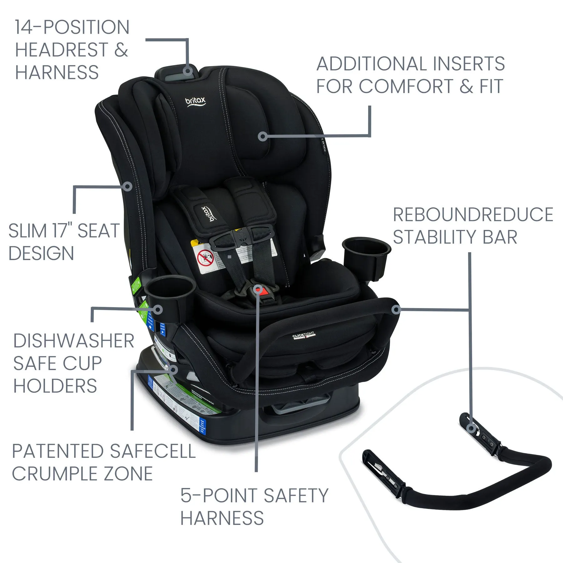 Britax Poplar S ClickTight Convertible Car Seat
