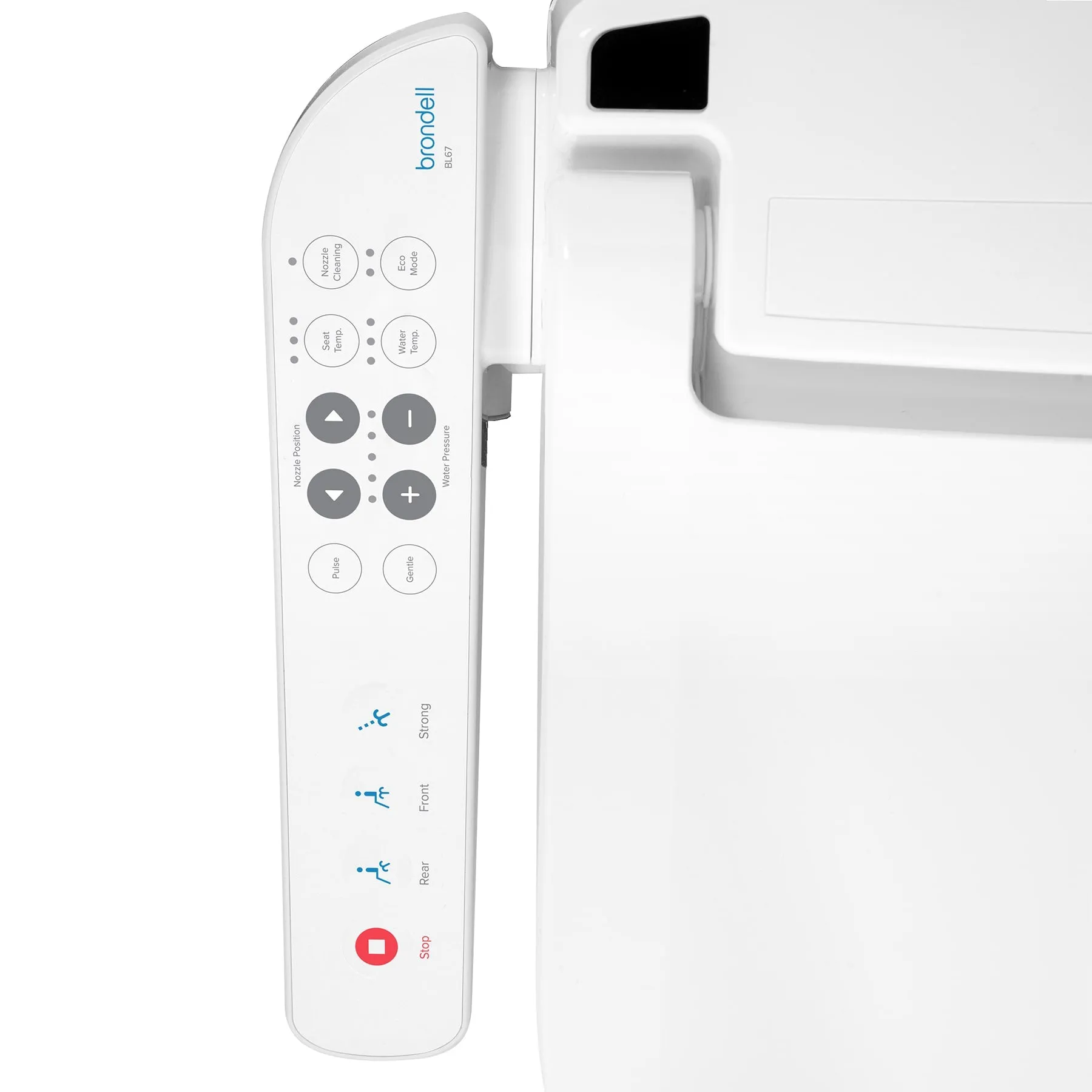 Brondell Swash Select BL67-RW Sidearm Bidet Seat, for Round Toilets, White