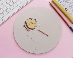 Bumblebutt "Bee-Free" Mouse Mat | Kawaii Bumblebee Desk Pad | Cute Gaming Mouse Mat
