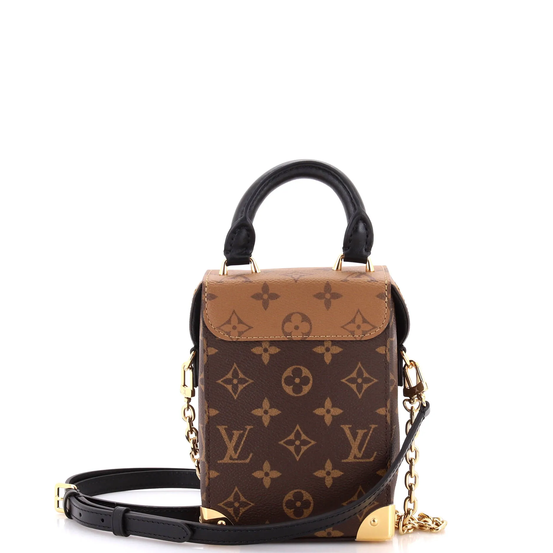 Camera Box NM Handbag Studded Reverse Monogram Canvas