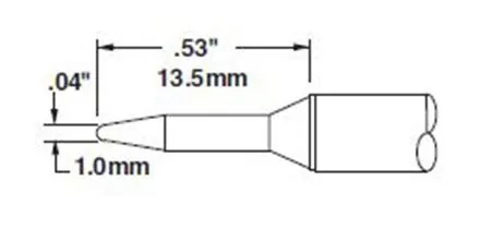 CARTRIDGE, CONICAL, 1MM X 13MM LG-10PK