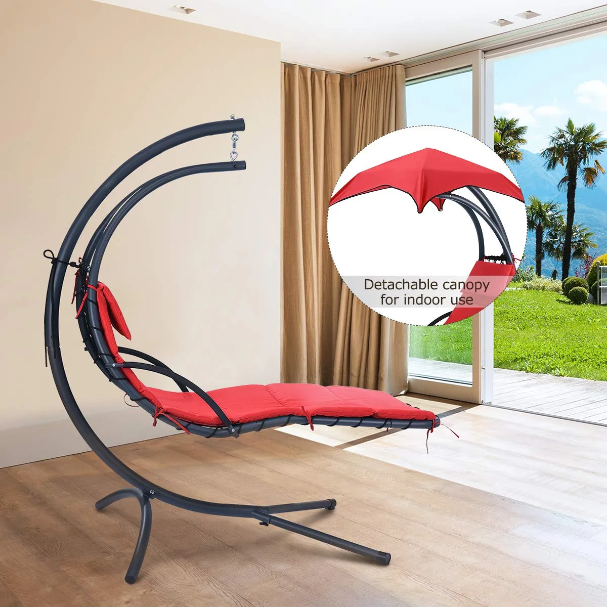 Chaise Lounge Chair with Arc Stand - Finether