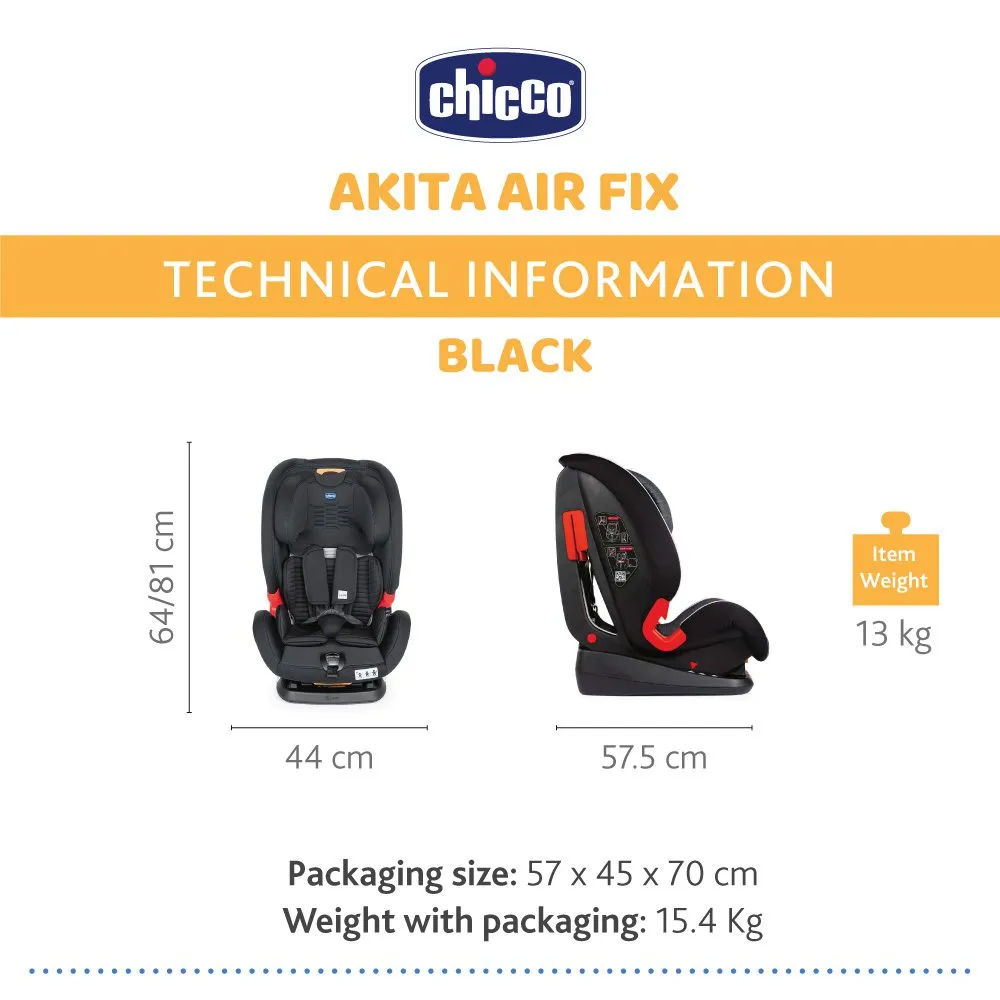 Chicco Akita Fix High-Quality, Secure, and Comfortable Car Seat for Children
