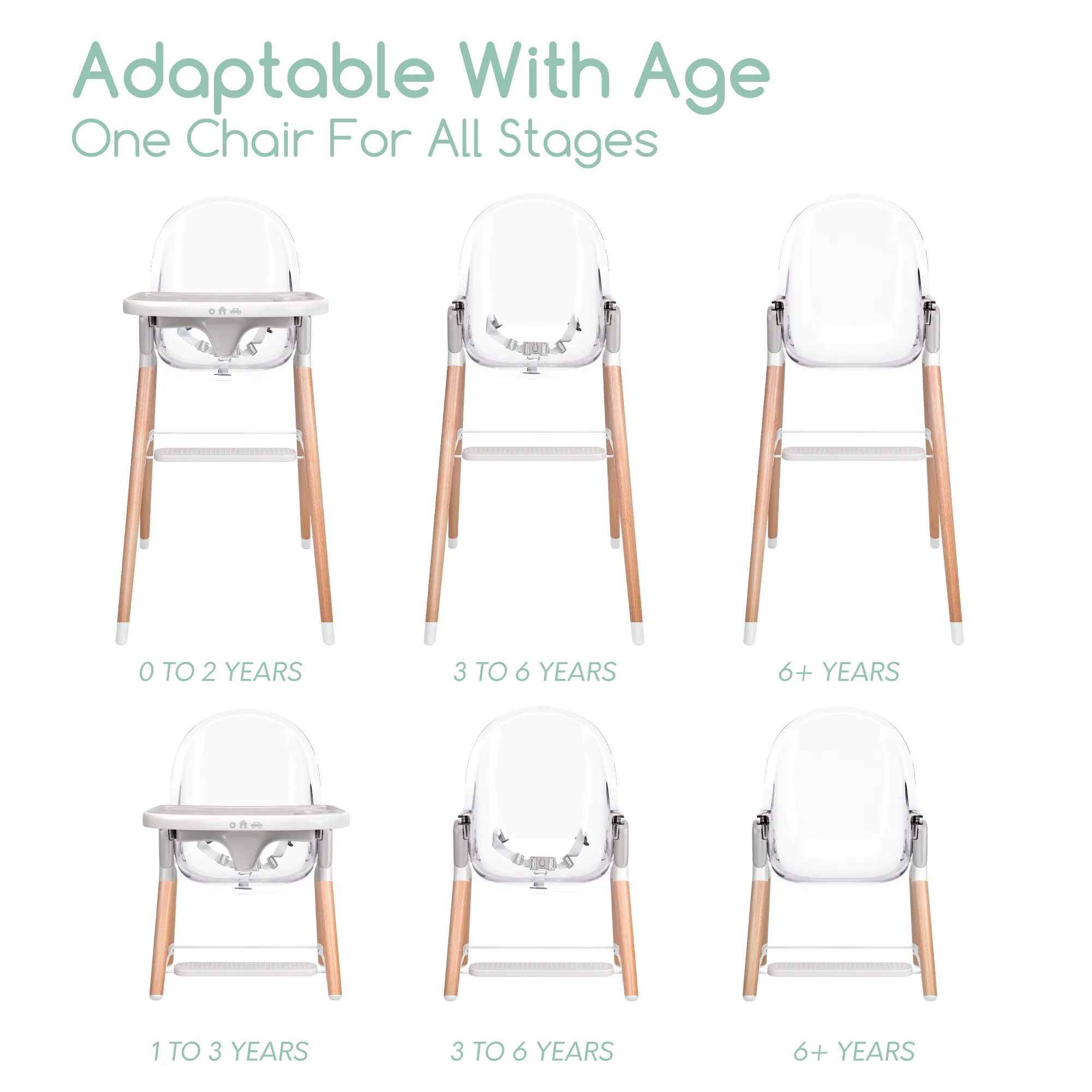 Children of Design 6 in 1 Classic High Chair
