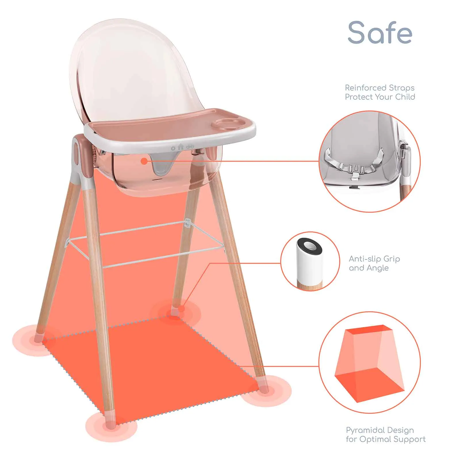 Children of Design 6 in 1 Classic High Chair