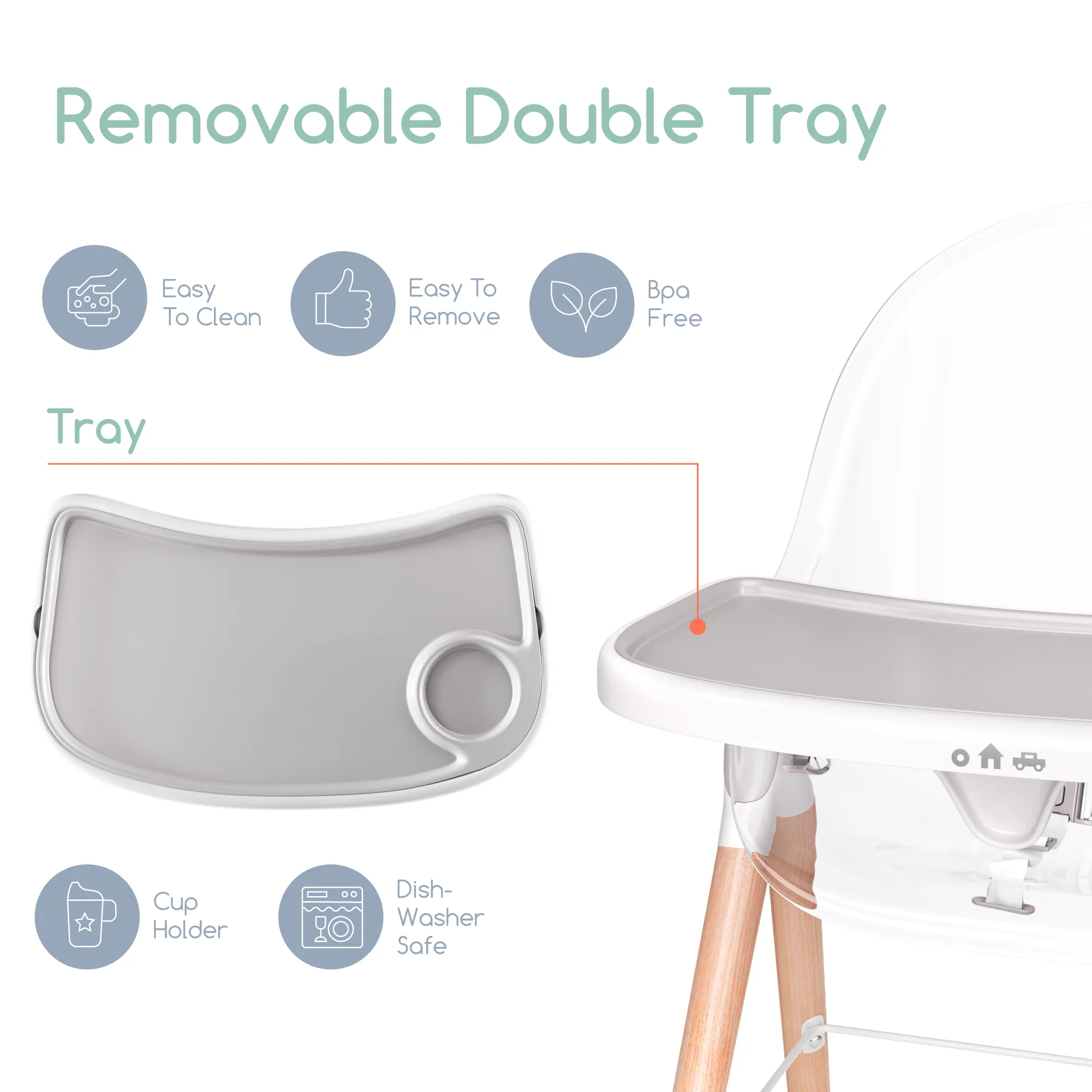 Children of Design 6 in 1 Classic High Chair