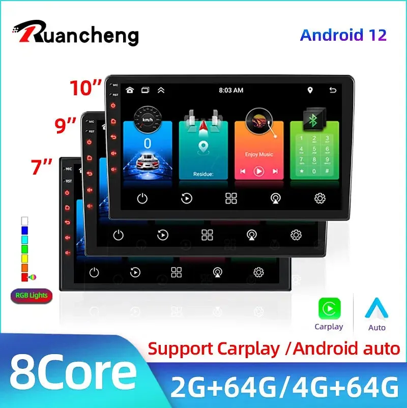Color: Black, Ships From: CHINA - 2 din 7 9 10 inch Car play