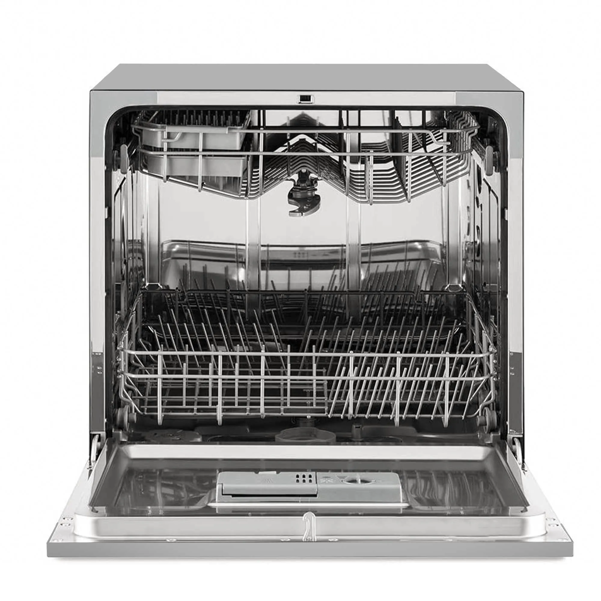 Compact Tabletop Dishwasher 8 Place Settings, 6 Programmes, Low Noise, 8L Cycle - Silver - DH87