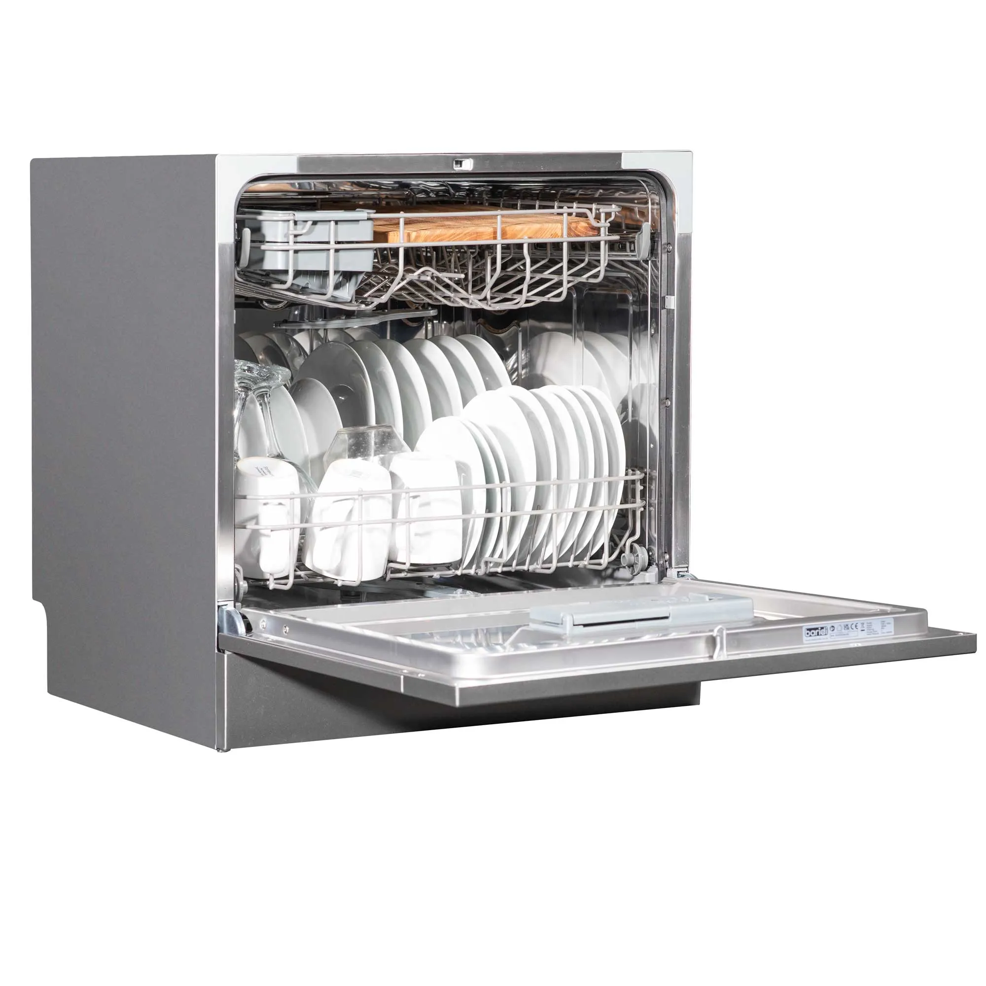 Compact Tabletop Dishwasher 8 Place Settings, 6 Programmes, Low Noise, 8L Cycle - Silver - DH87
