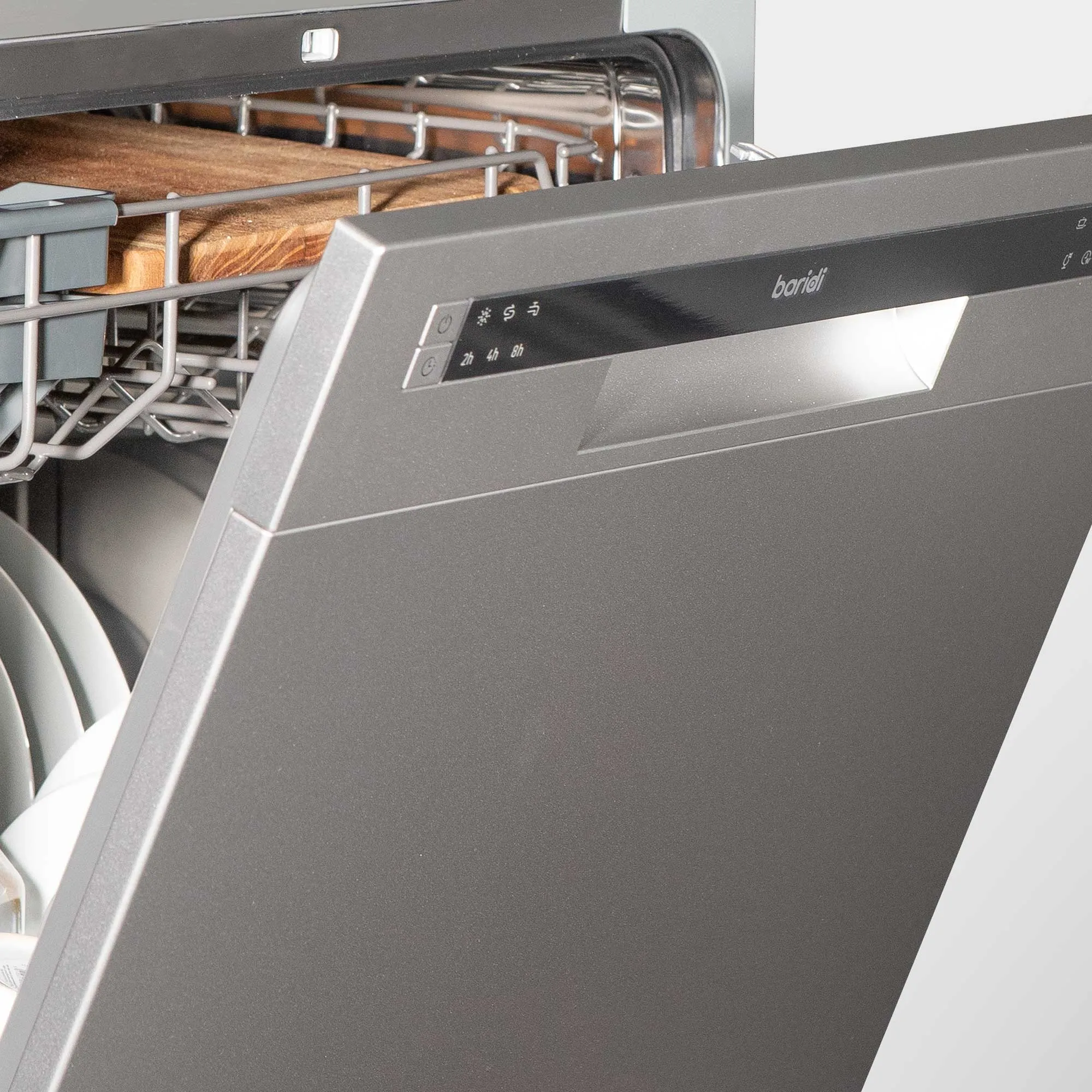 Compact Tabletop Dishwasher 8 Place Settings, 6 Programmes, Low Noise, 8L Cycle - Silver - DH87