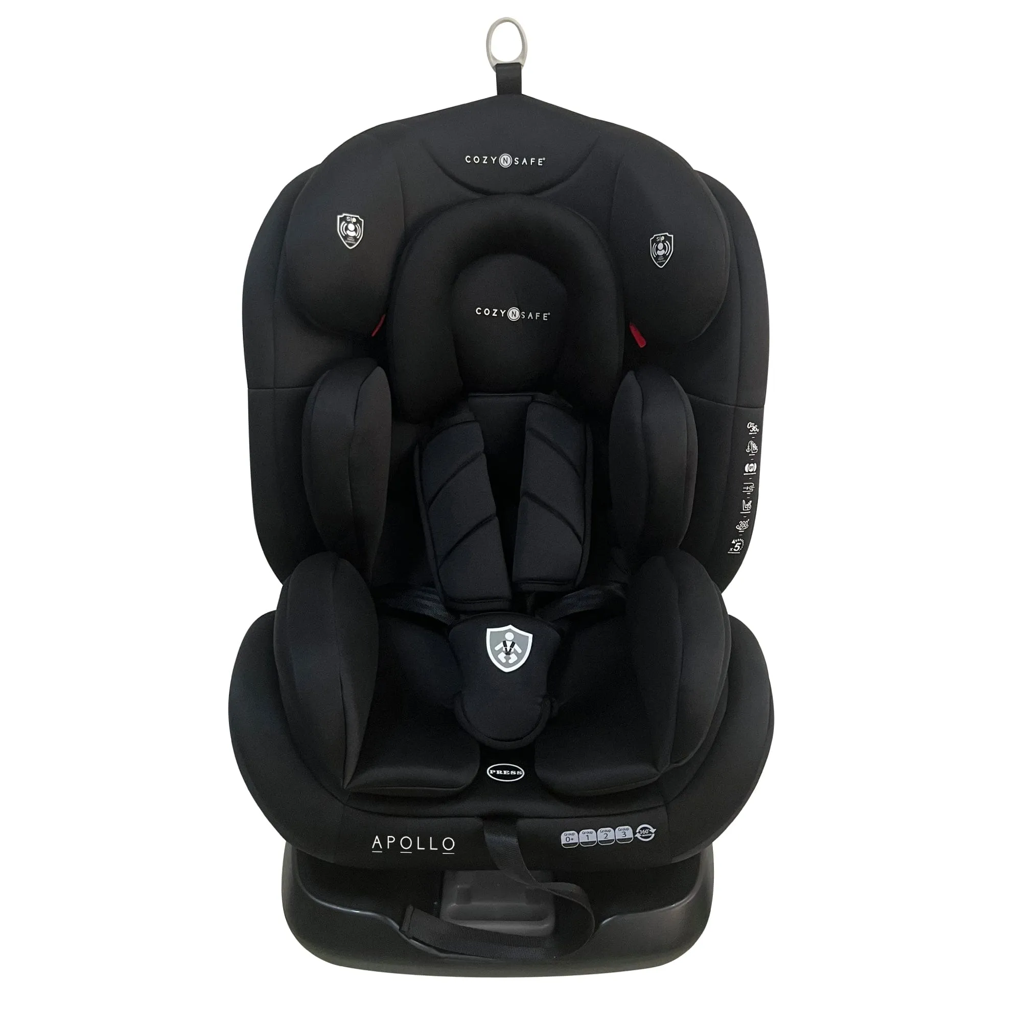 Cozy N Safe Apollo Group 0 /1/2/3 360° Car Seat - Black