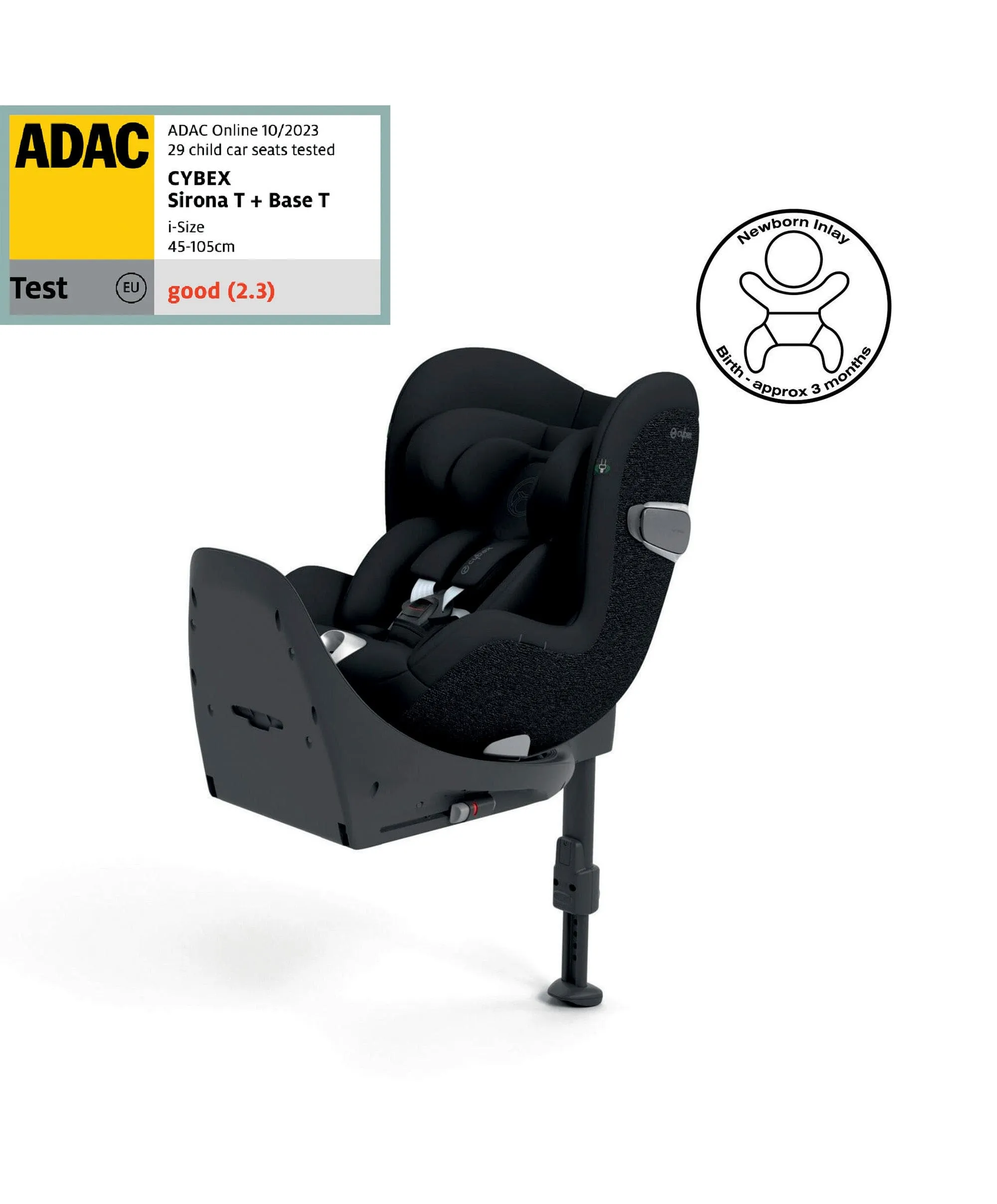 CYBEX Sirona T i-Size 360° Rotating Toddler Car Seat - Sepia Black