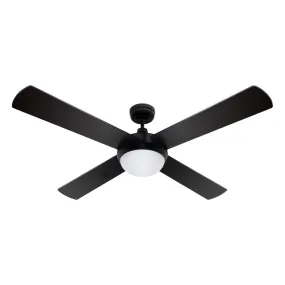 Devanti 52'' Ceiling Fan w/Light w/Remote Timer - Black