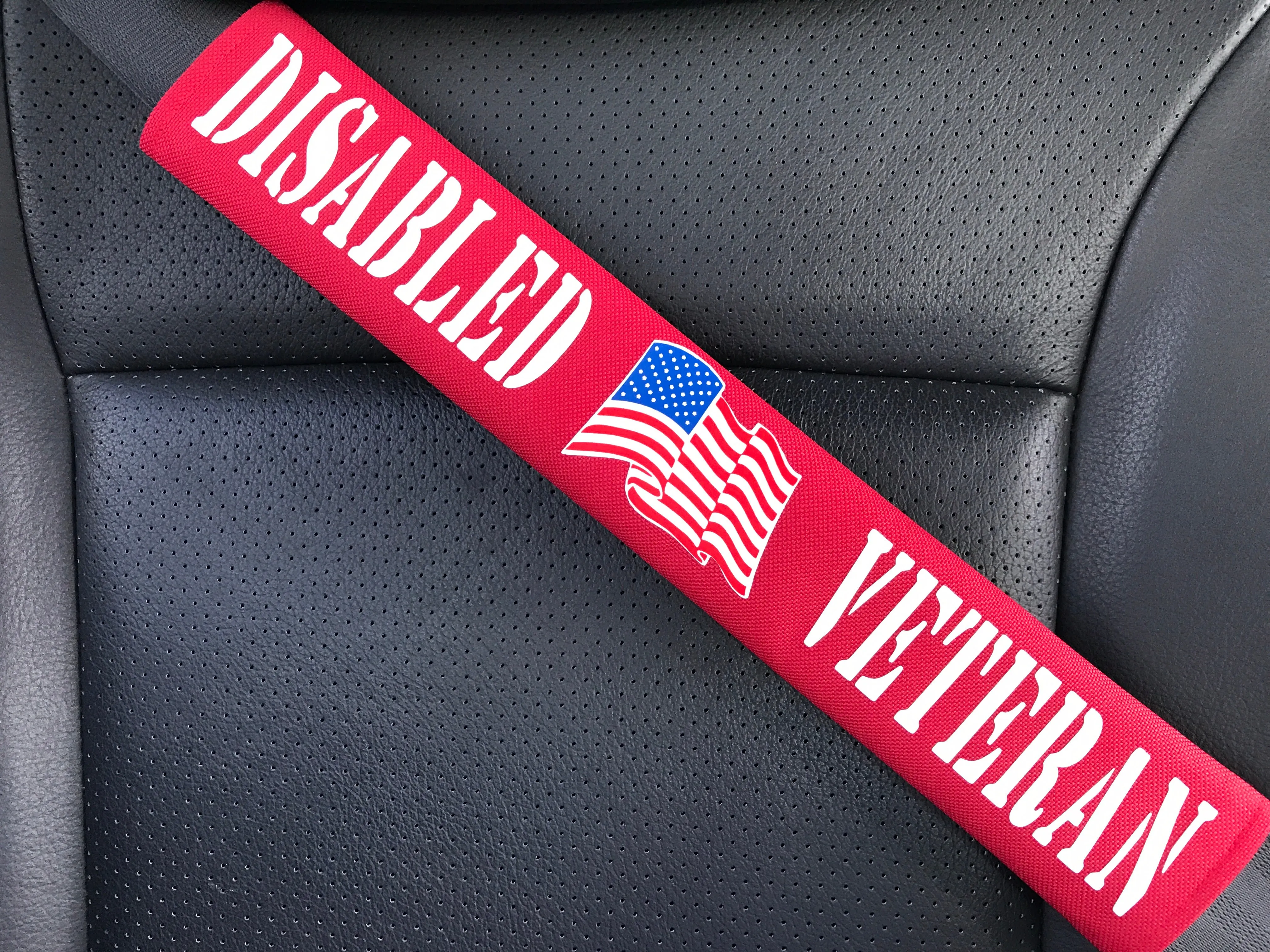 Disabled American Veteran Seat Belt Cover