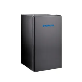 EvaKool Platinum 110 Litre Upright Fridge Freezer in Black | DC110