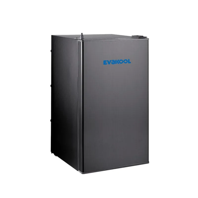 EvaKool Platinum 110 Litre Upright Fridge Freezer in Black | DC110