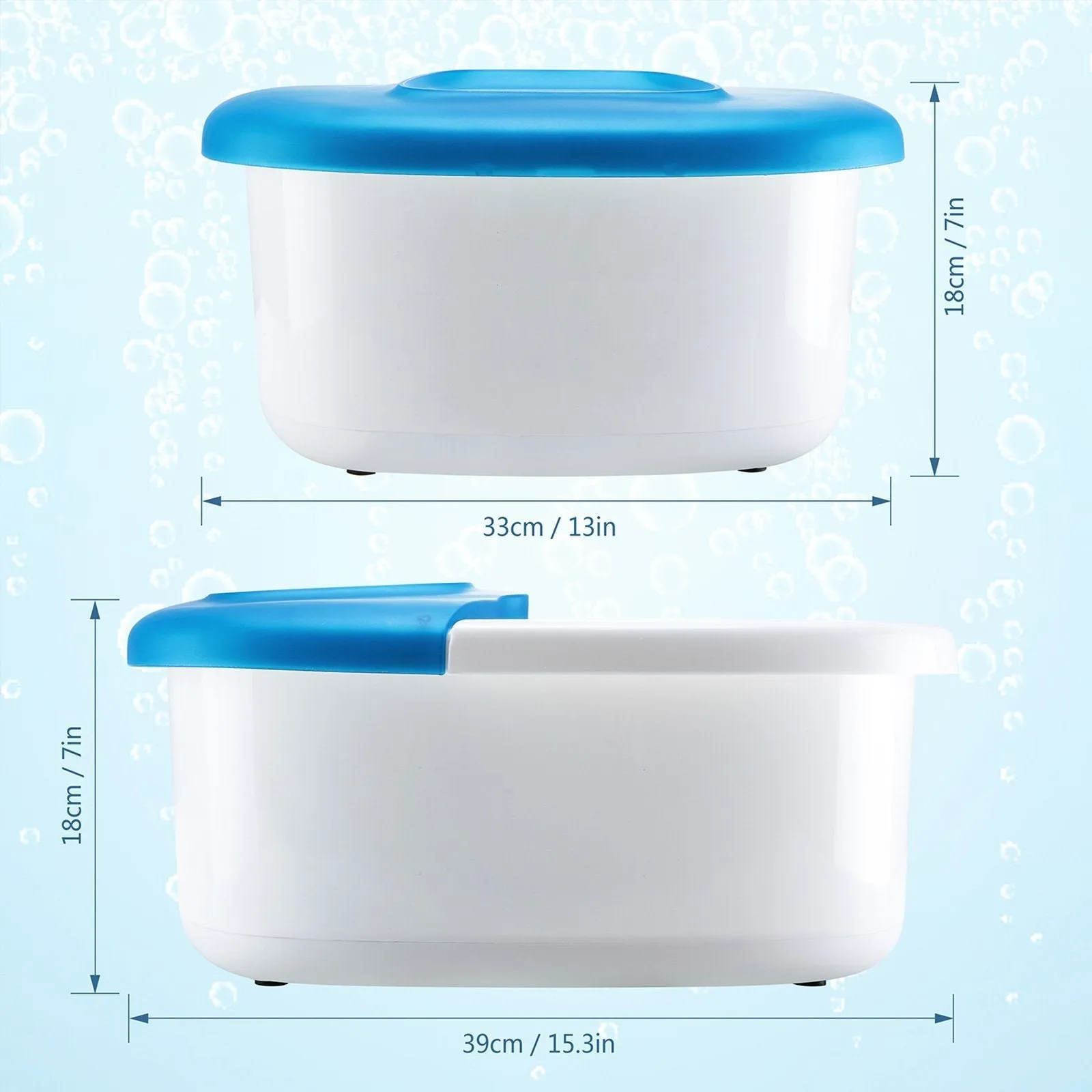 Foot Spa with 16 Massage Rollers, Heat, Bubbles, Vibration   Pedicure Stone
