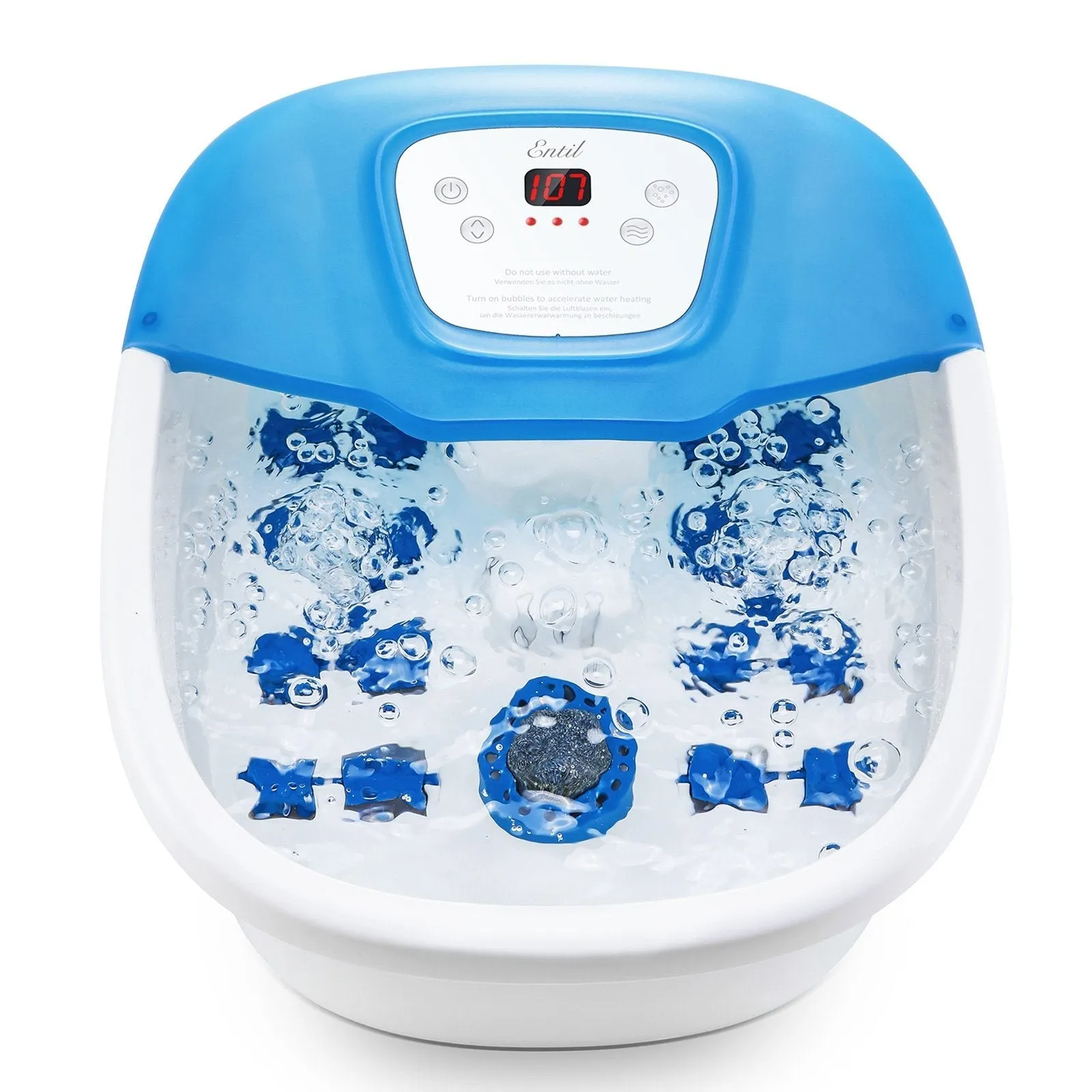 Foot Spa with 16 Massage Rollers, Heat, Bubbles, Vibration   Pedicure Stone