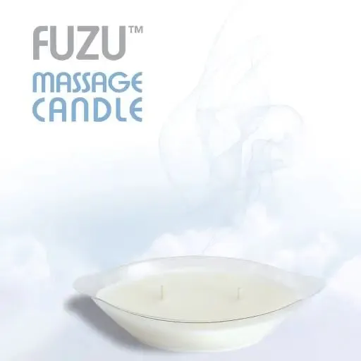 Fuzu Massage Candle Freshly Unscented White 4 oz.