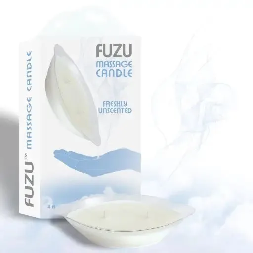 Fuzu Massage Candle Freshly Unscented White 4 oz.