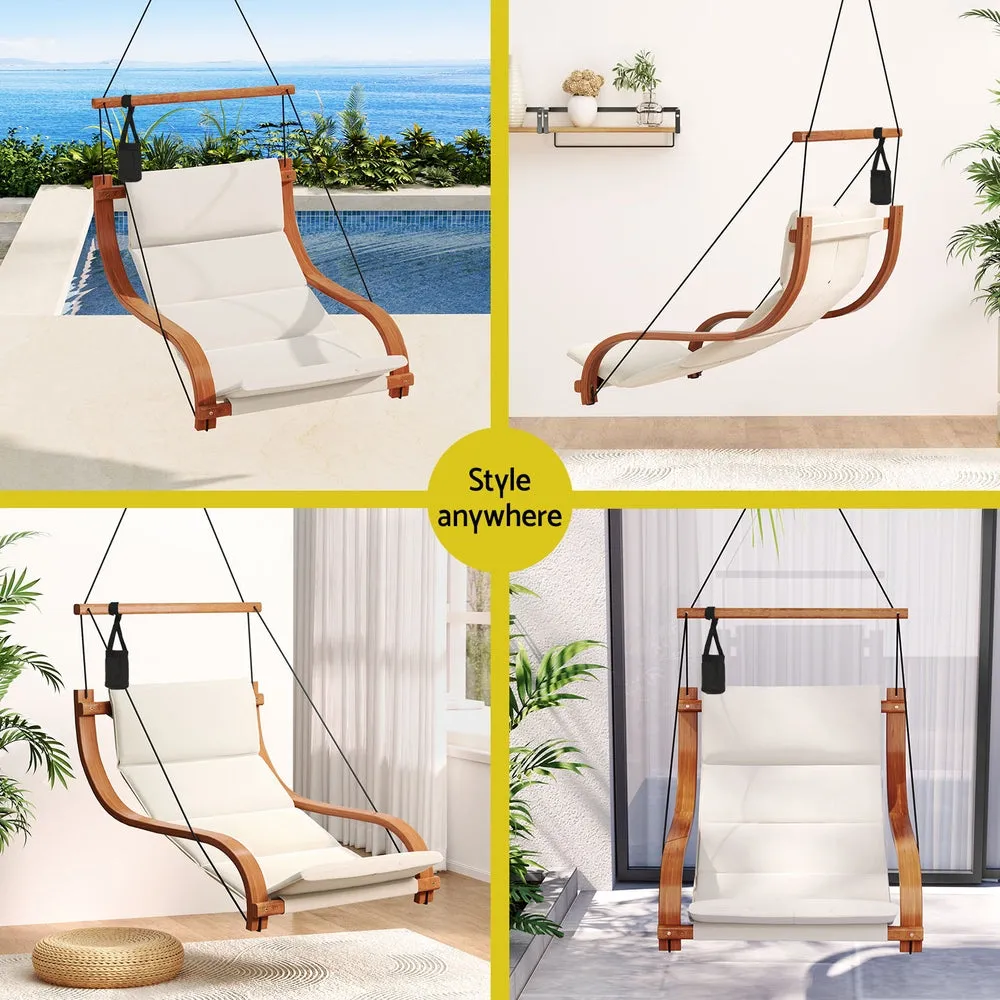 Gardeon Wooden Hammock Chair Hanging Chair Indoor Outdoor Garden Patio Furniture