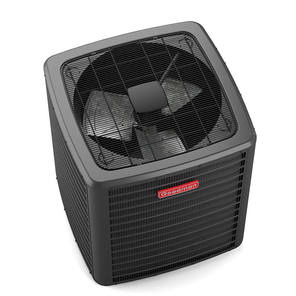 Goodman 1.5 Ton 15 SEER2 R-32 Heat Pump System and Front or Bottom Return Air Handler with 5kW Heat Kit (GLZS4MA1810 Condenser and AWST18SU1305 Wall Mount Air Handler)