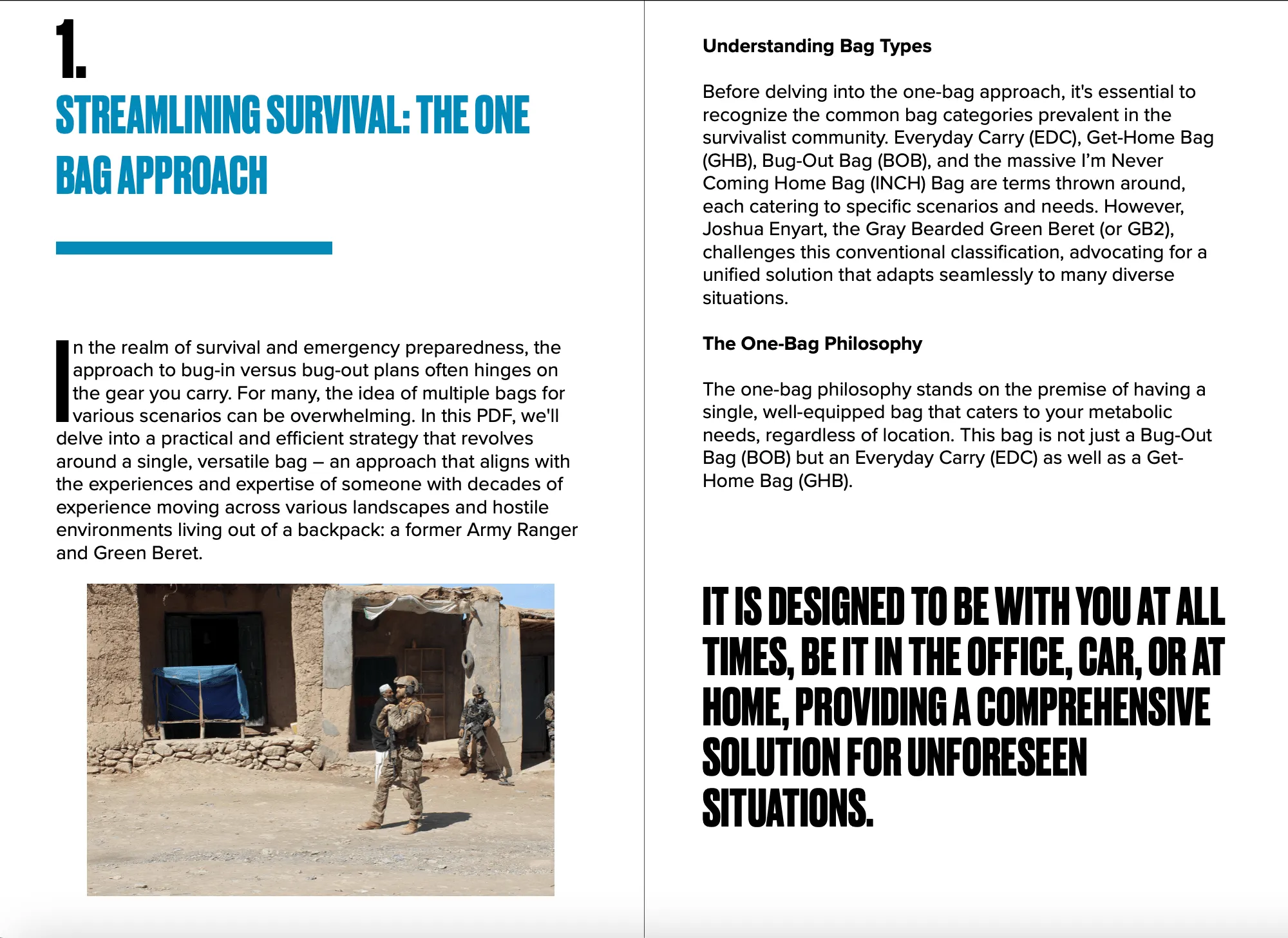Green Beret's No-Nonsense Bug Out DVD   Free Streaming   Free PDF Limited Offer