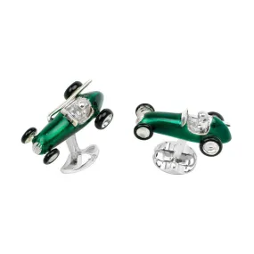 Green Racing Car Cufflinks - C1588S13
