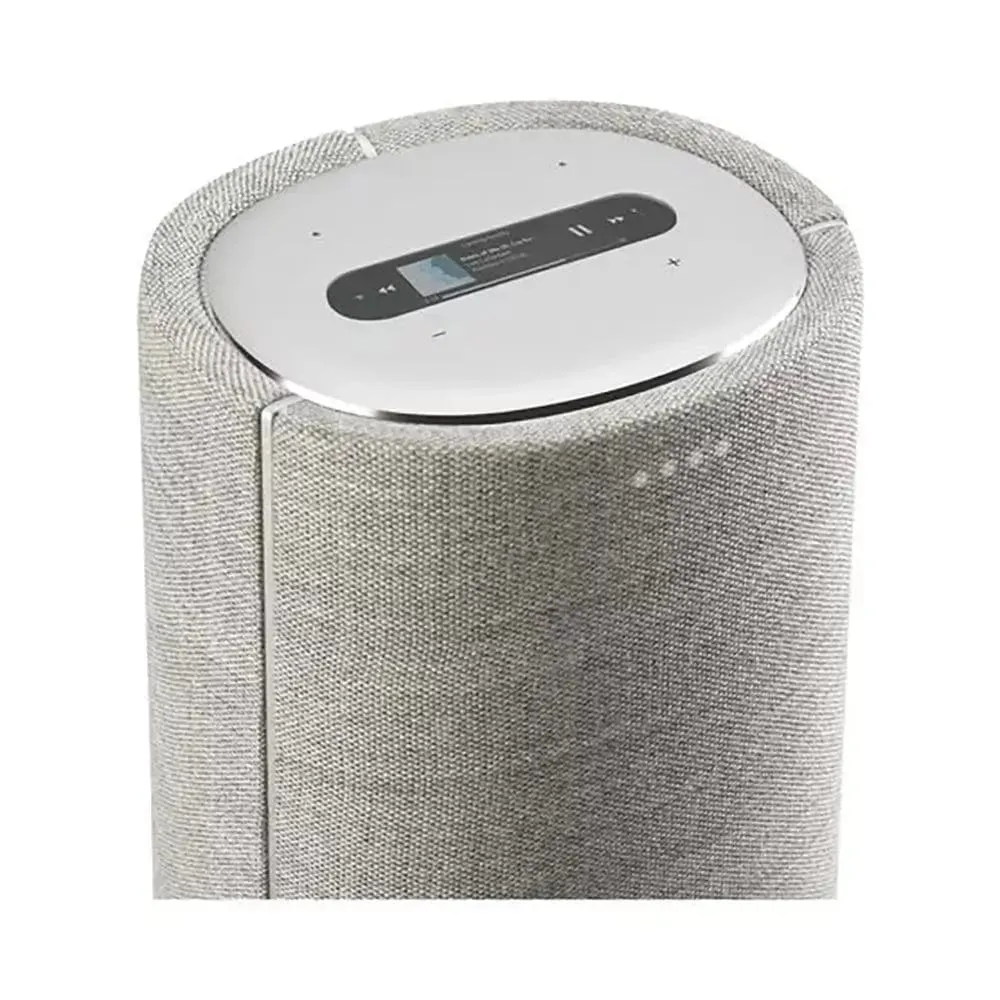 Harman Kardon Citation Tower, Voice-Activated Floor-standing Speaker with Google Assistant, 34.7cm Wide - Grey