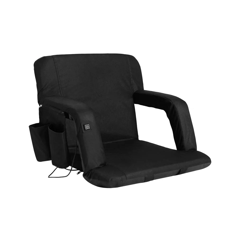 Heated Adjust. Recliner Sofa Bed w/ Armrest, Floor Lounger - Artiss