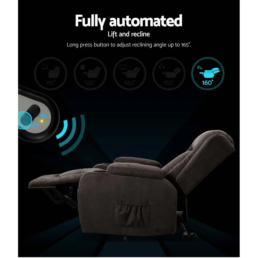 Heated Massage Lift Assist Recliner Chair, 8-Point, Artiss