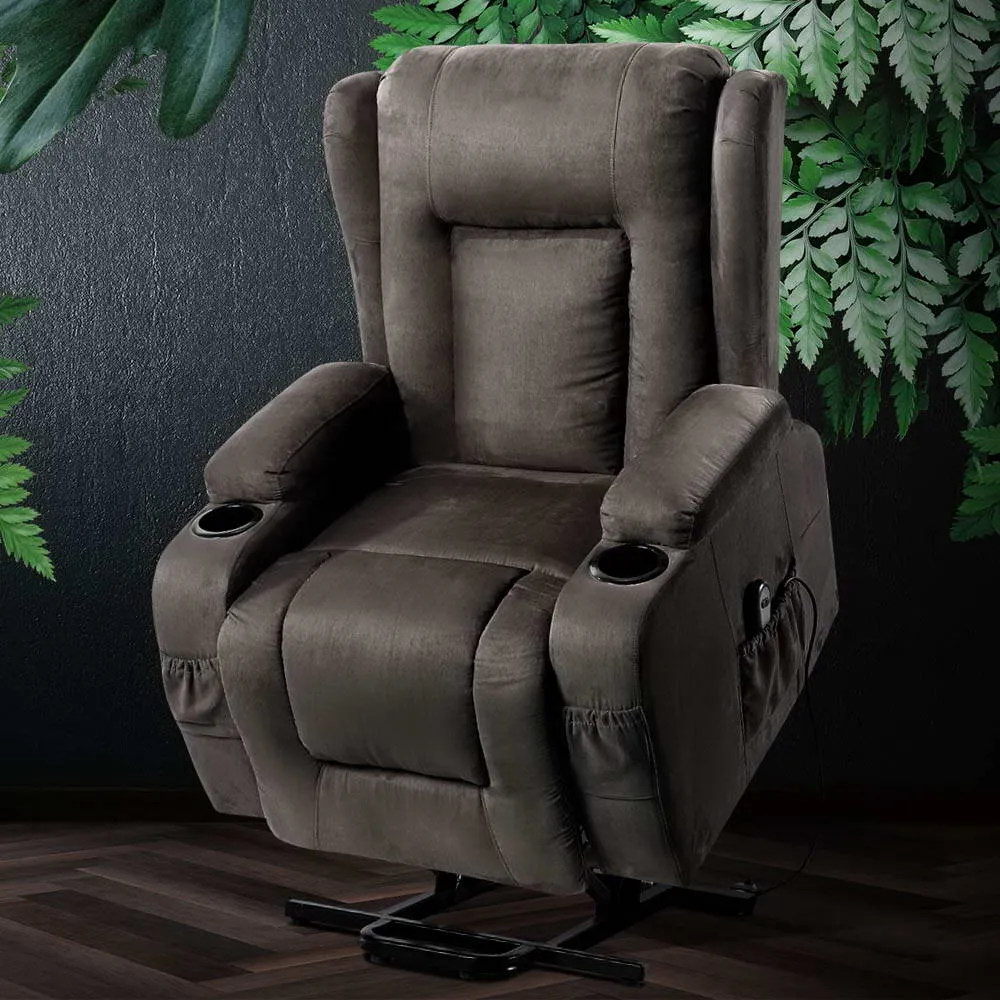 Heated Massage Lift Assist Recliner Chair, 8-Point, Artiss