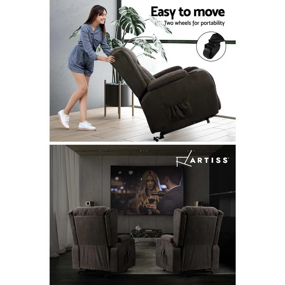 Heated Massage Lift Assist Recliner Chair, 8-Point, Artiss