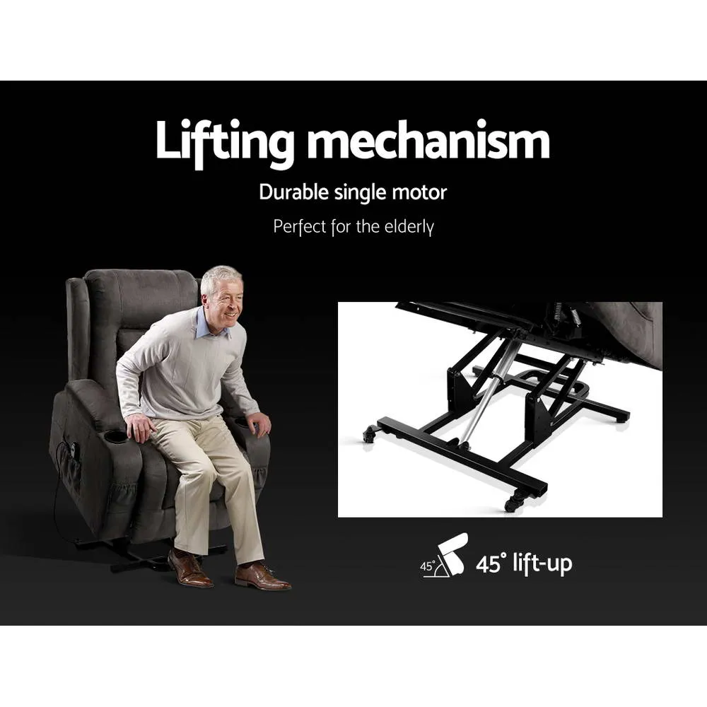 Heated Massage Lift Assist Recliner Chair, 8-Point, Artiss