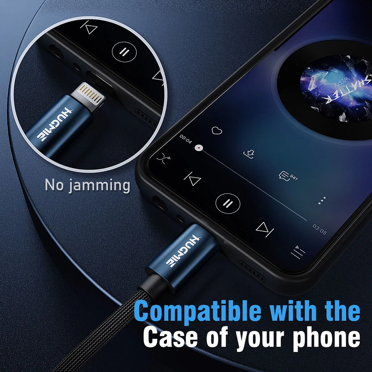 Hugmie® Lightning to 3.5mm Aux Audio Cable 1.2M