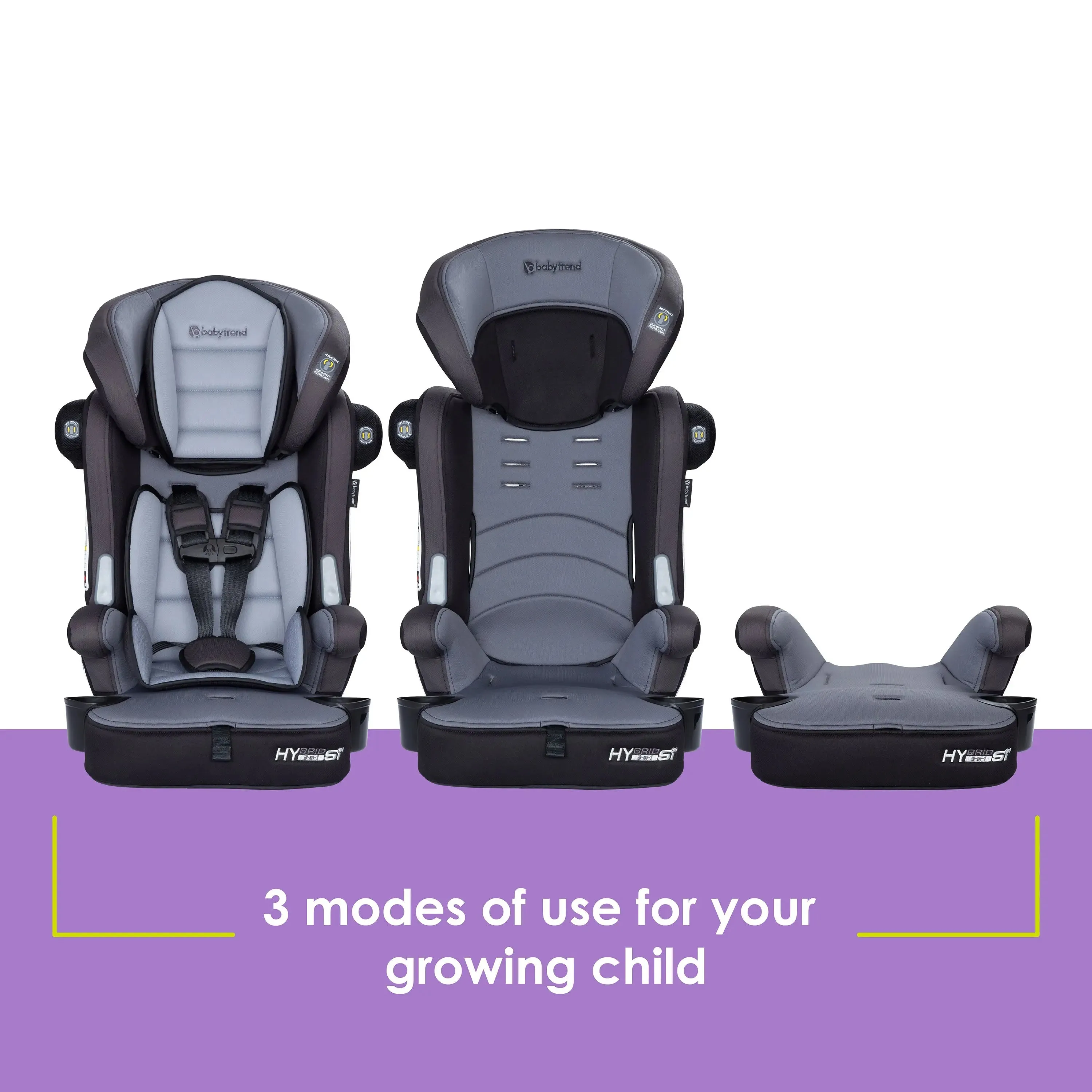 Hybrid™ SI 3-in-1 Combination Booster Car Seat with Side Impact Protection - Madrid Black (Target Exclusive)