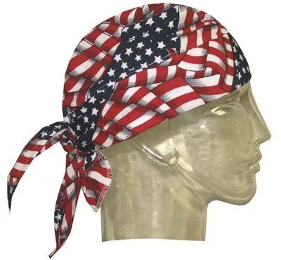 Hyperkewl Evaporative Cooling Skull Cap Usa Flag 12 Per Case