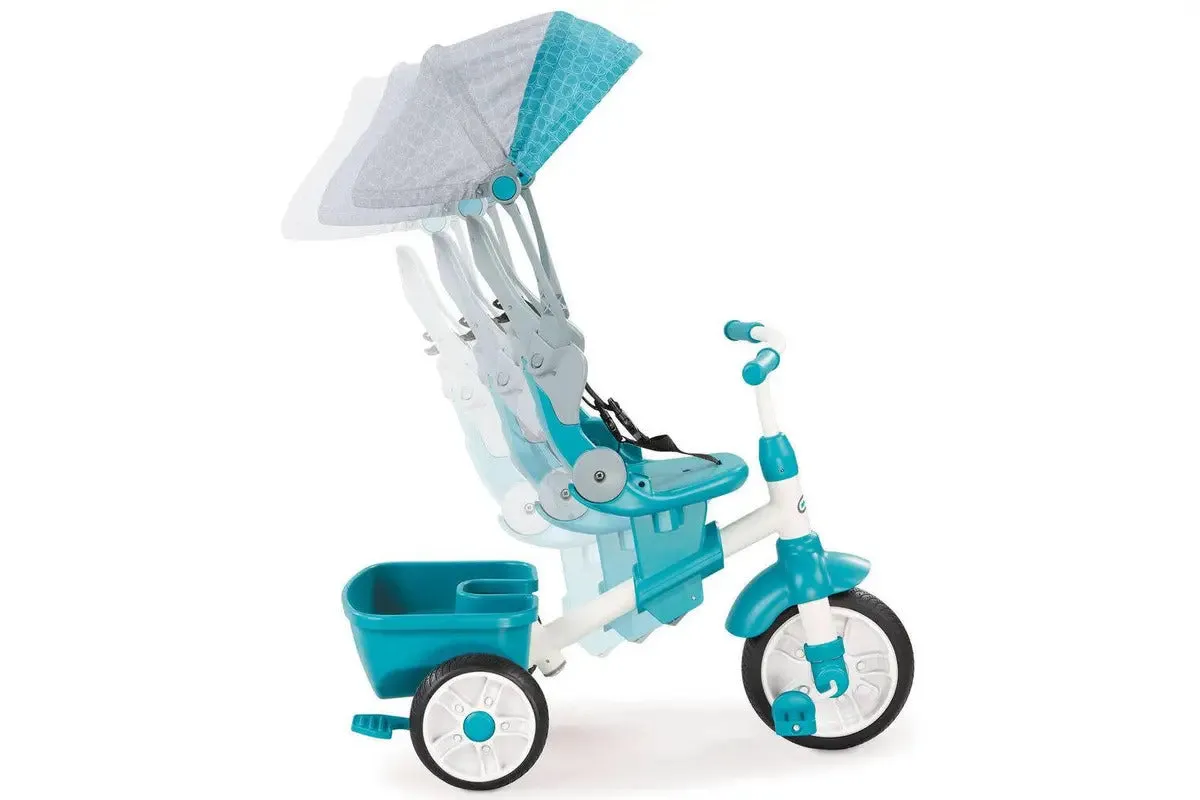Little Tikes Bicycle 4 in 1 Tricycle Bike Trike/Ride On w/Shade Kids/Toddler 9m  - Blue