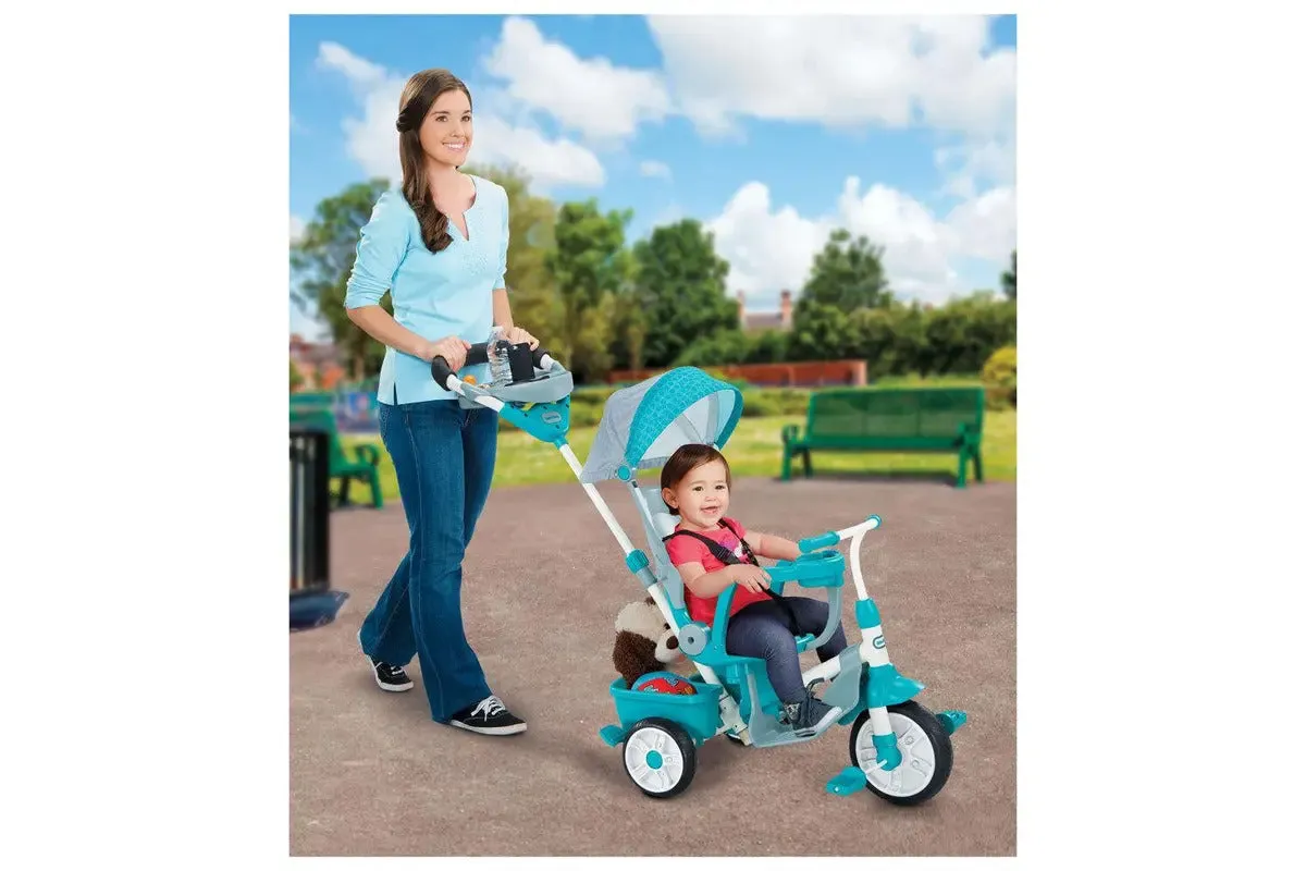 Little Tikes Bicycle 4 in 1 Tricycle Bike Trike/Ride On w/Shade Kids/Toddler 9m  - Blue