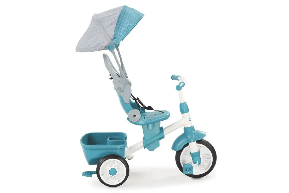 Little Tikes Bicycle 4 in 1 Tricycle Bike Trike/Ride On w/Shade Kids/Toddler 9m  - Blue