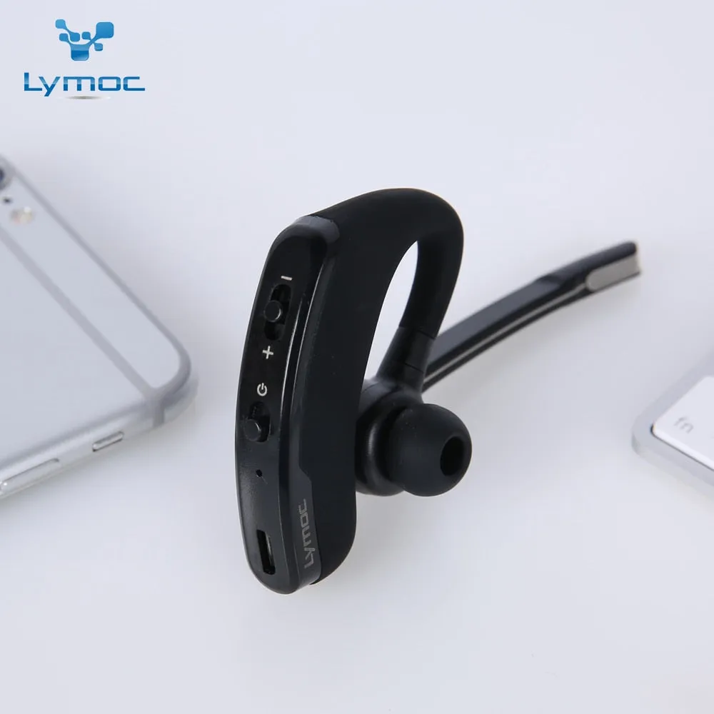 Lymoc V8S Business Bluetooth Headset Wireless Earphone Car Bluetooth V4.1 Phone Handsfree MIC Music for iPhone Xiaomi Samsung