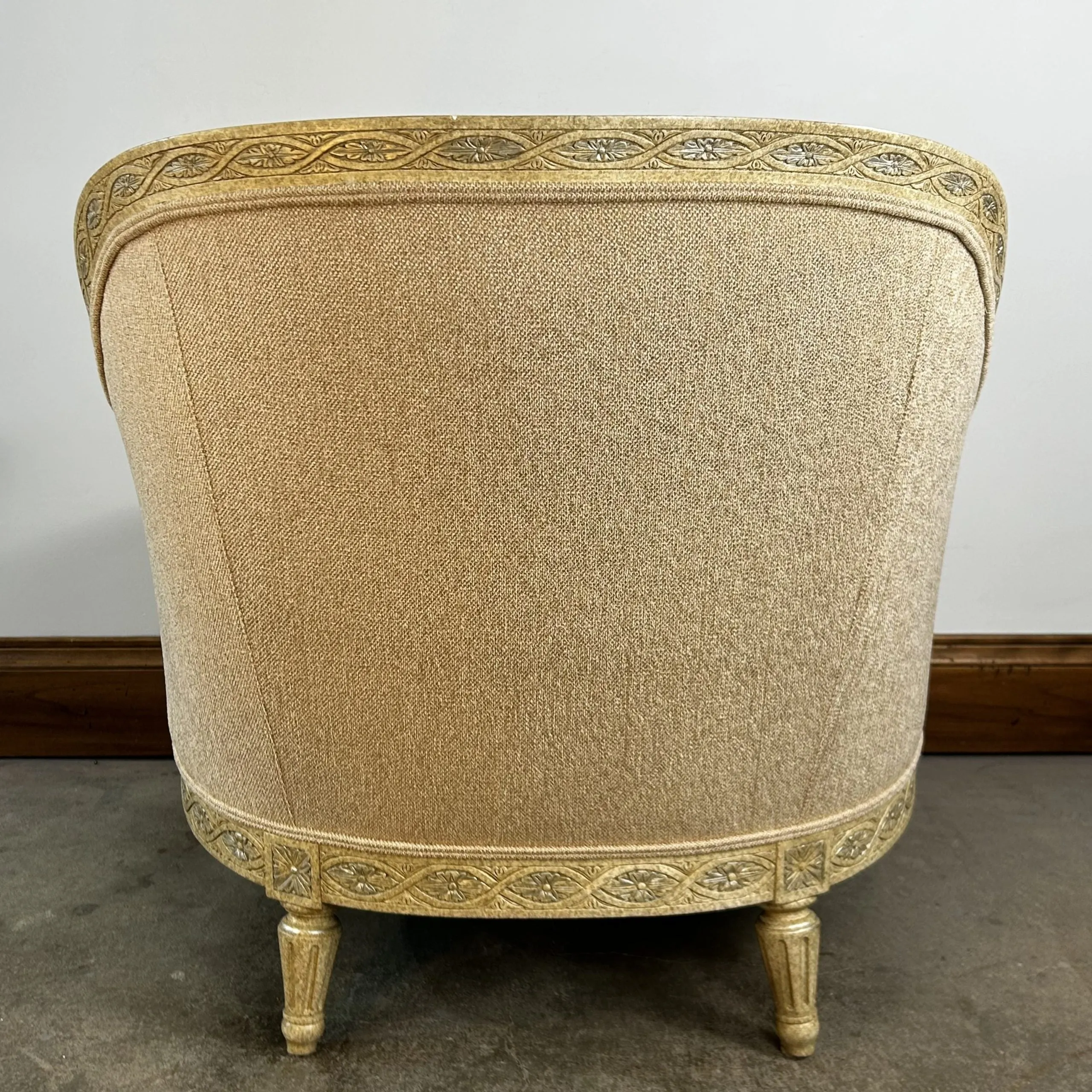 Marge Carson Accent Chair, Custom, Peachy Cream Upholstery